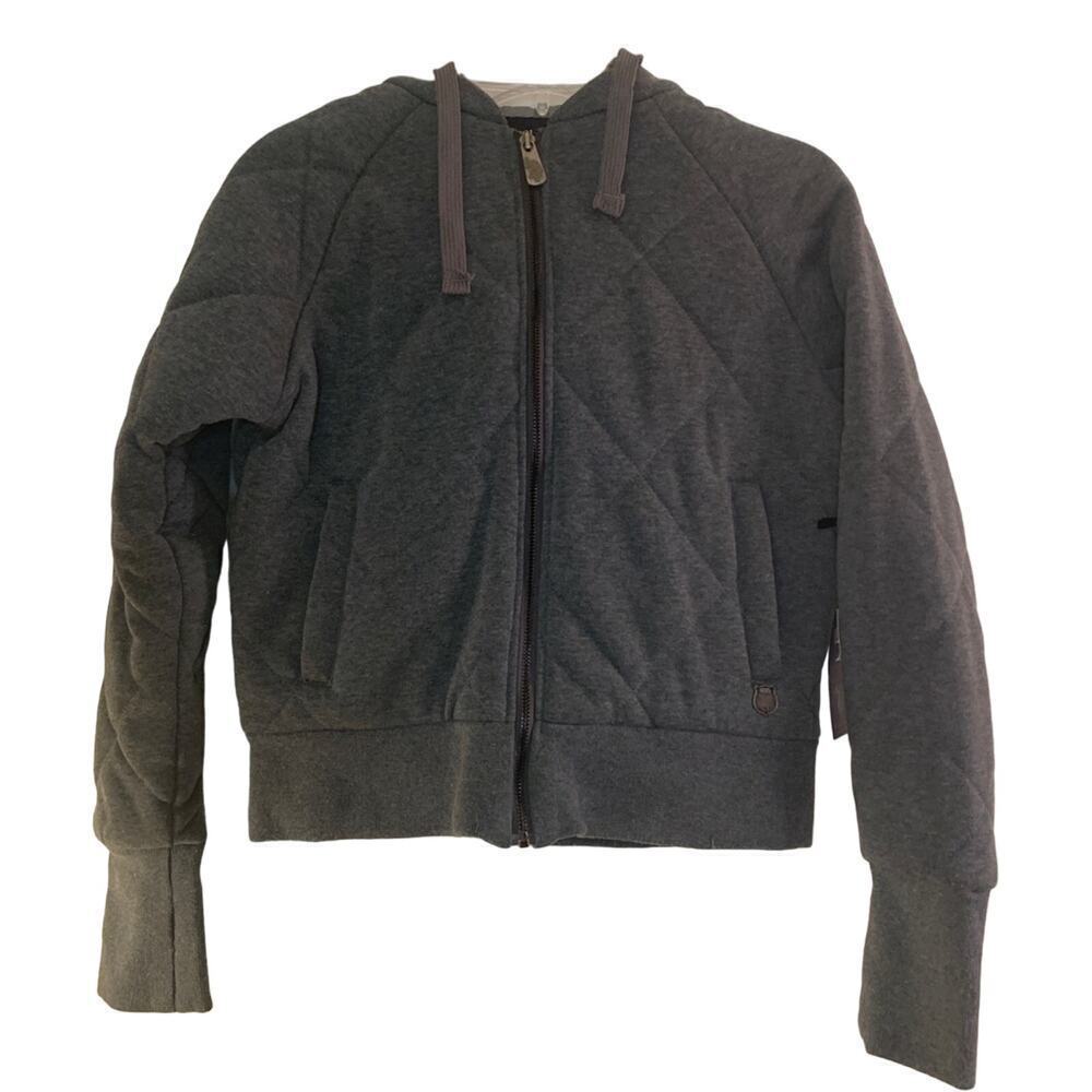 U.S. POLO ASSN. Women’s Gray Wool Like Quilted Hooded Zip Jacket / Size: Med